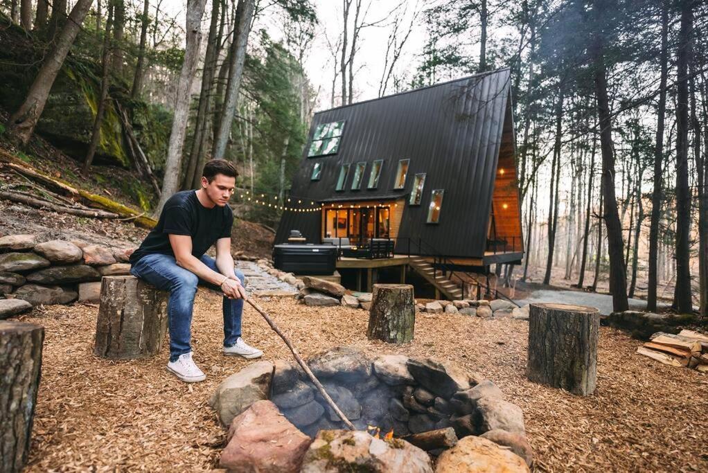 Dunlap Hollow A-Frame Rockbridge Eksteriør billede